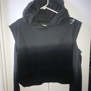 Gymshark open-shoulder cropped hoodie